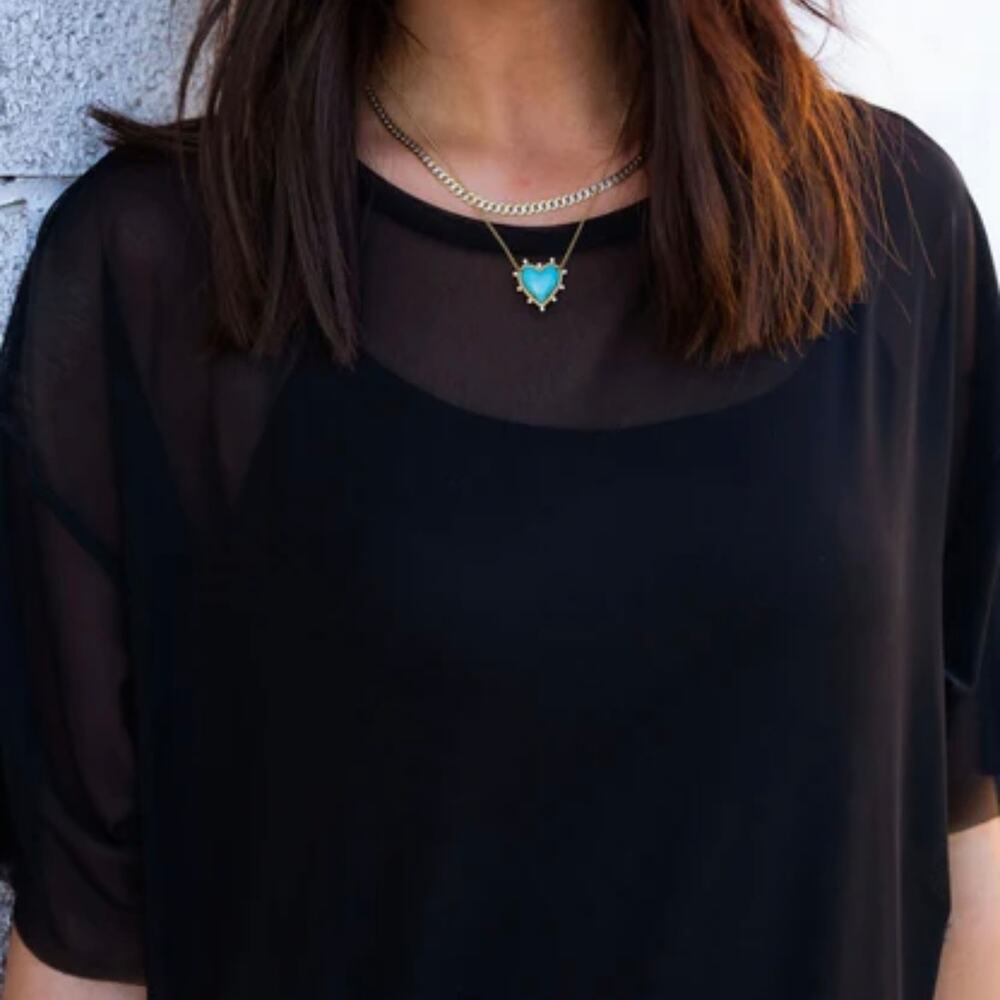 NWT Dressed in LALA Karma Oversized Mesh Dress + Slip Black Large - Picture 5 of 13